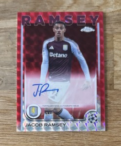 24/25 Topps Chrome UCC Jacob Ramsey Aston Villa Auto /5 for sale on Ebay