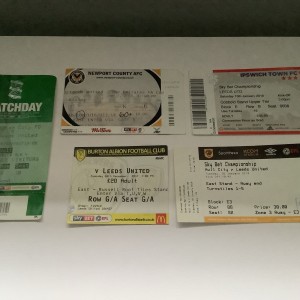 5 LEEDS UNITED CHAMPIONSHIP/FA CUP AWAY MATCH TICKETS 2017/18 SEASON for sale on Ebay