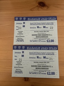 Queens Park Rangers V Middlesbrough 1978/79 Ticket X 2 for sale on Ebay