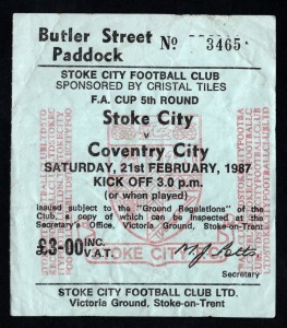 Stoke City v Coventry City 1986-1987 FA Cup Ticket 21/02/1987 for sale on Ebay