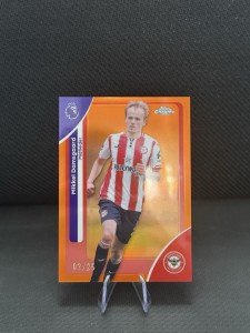 Mikkel Damsgaard- /25- Topps Chrome Premier League 25/26- Brentford- Orange for sale on Ebay