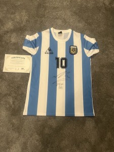 Diego Maradona Signed Argentina Football Shirt Comes With COA for sale on Ebay