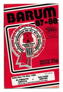 FOOTBALL PROGRAMME PLYMOUTH ARGYLE RES V SALTASH 1988 WESTERN LEAGUE CUP FINAL for sale on Ebay