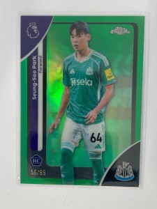 TOPPS PREMIER LEAGUE CHROME 2026 SEUNG-SOO PARK NEWCASTLE GREEN 56/99. for sale on Ebay