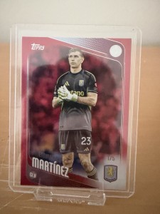 Topps UCC Flagship 2025-26 Emiliano Martinez 1/5 Red Refractor Aston Villa for sale on Ebay