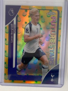 TOPPS PREMIER LEAGUE CHROME 25/26 LUCAS BERGVALL TOTTENHAM PINEAPPLE REFRACTOR . for sale on Ebay