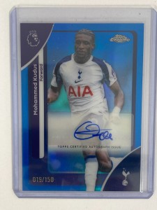 TOPPS PREMIER LEAGUE CHROME 2026 MOHAMMED KUDUS TOTTENHAM AUTO 19/150. for sale on Ebay