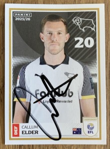 SIGNED EFL 25/26  STICKER - CALLUM ELDER - DERBY COUNTY for sale on Ebay