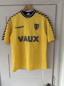 Vintage Match Worn Sunderland Shirt 1988 3rd Number 7 Player Hummel Size L for sale on Ebay