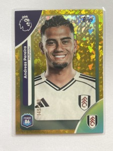 Topps Premier League 2025/2026 Andreas Pereira Yellow Gold Diamond /299 Fulham for sale on Ebay