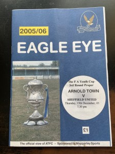 2005-6 Arnold Town v Sheffield Utd (Youth Cup) for sale on Ebay