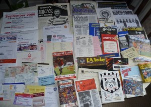 Box of mixed football memorabilia - tickets, programmes, books, autographs etc for sale on Ebay