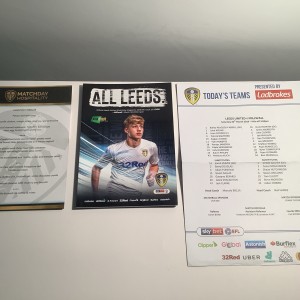 LEEDS UTD V MILLWALL CHAMPIONSHIP PROGRAMME/TEAM-SHEET/MENU 30/03/2019 for sale on Ebay