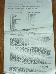 North Wales Coast V North East Wales Youth Tournament Group Final 1976 @ Rhyl for sale on Ebay
