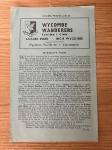 WYCOMBE WANDERERS v LEYTONSTONE PROGRAMME - ISTHMIAN LEAGUE - 14/05/1963 for sale on Ebay