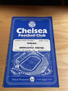 CHELSEA  V  NEWCASTLE UNITED    1958/59    10 SEPTEMBER  1958 for sale on Ebay