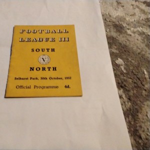 Football League South Div 3 v North Div 3  Football Programme  30/10/1957. for sale on Ebay