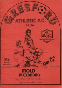 Gresford Athletic v Mold Alexandra 09/05/86 Welsh National League for sale on Ebay