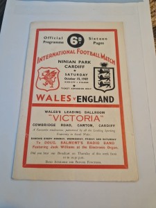 Wales V England 15/10/1949 At Cardiff for sale on Ebay