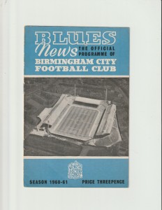 1960/61 Fairs Cup Semi-Final.Birmingham City v Inter Milan. for sale on Ebay