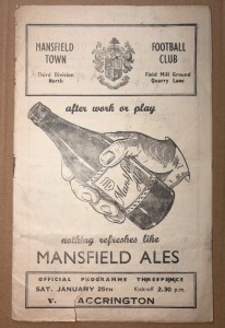 MANSFIELD TOWN v ACCRINGTON Rare 1957 1958 FOOTBALL PROGRAMME Memorabilia Div 3 for sale on Ebay