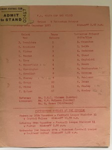 Orient Youth v Tottenham Youth, FA Youth Cup, 1973/74 for sale on Ebay