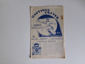 HASTINGS UNITED VS. NORWICH CITY. 1952/1953 F.A. CUP THIRD ROUND PROGRAMME. for sale on Ebay