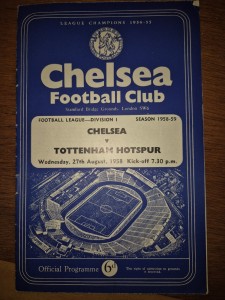 Chelsea v Tottenham Hotspur 27th August 1958 - Football Programme for sale on Ebay