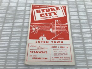 Stoke City v Luton Town 1954/55 Division 2 - 5th February 1955 for sale on Ebay