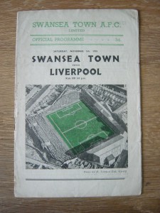 1955/56 SWANSEA TOWN v LIVERPOOL for sale on Ebay