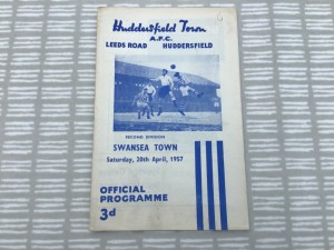 Huddersfield Town v Swansea Town 1956/57 Division 2 - 20th April 1957 for sale on Ebay
