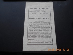 BENTLEY COLLIERY  v  DONCASTER ROVERS 