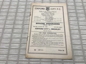 Oxford City v Bromley 1952/53 Isthmian League - 4th October 1952 for sale on Ebay