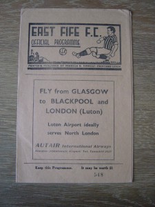 1966/67 EAST FIFE v THIRD LANARK *****LAST SEASON***** for sale on Ebay