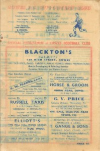 COWES   v.   NEWPORT IOW.   F.A.Cup.   1965/66. for sale on Ebay