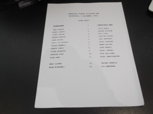 OFFICIAL TEAM SHEET - WIMBLEDON V SHEFFIELD WEDNESDAY 2 OCTOBER 1991 for sale on Ebay