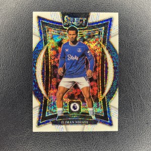 2024-25 Panini Select Premier League Everton Iliman Ndiaye White Sparkle SSP for sale on Ebay