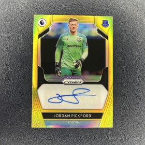 2019 Panini Premier League Prizm Jordan Pickford Prizm Auto Gold /10 Everton for sale on Ebay