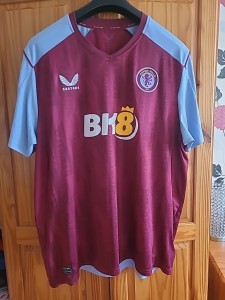 Mens Aston Villa football shirt size 2XL. short sleeve for sale on Ebay