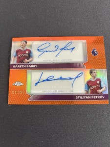 Topps Chrome Barry Petrov Duel Numbered Auto /50 Aston Villa Premier League for sale on Ebay