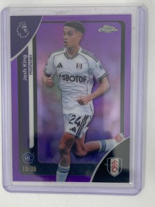 TOPPS PREMIER LEAGUE CHROME 2026 JOSH KING FULHAM PURPLE 19/75. for sale on Ebay
