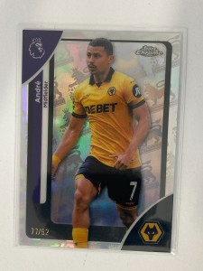 TOPPS PREMIER LEAGUE CHROME 2026 ANDRE WOLVES PL RETROFRACTOR 77/92. for sale on Ebay