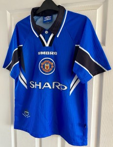 Vintage Rare Retro Official Manchester United 96/98 Third Kit Football Shirt VGC for sale on Ebay