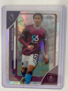 TOPPS PREMIER LEAGUE CHROME 2026 BASHIR HUMPHREYS BURNLEY PL RETROFRACTOR 51/92. for sale on Ebay