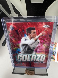 Gareth Bale Logofractor Red /5 Topps Chrome Premier League Tottenham for sale on Ebay