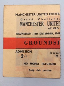 Man United V Real Madrid 1961 ticket for sale on Ebay