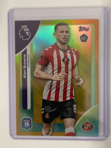 TOPPS PREMIER LEAGUE 2026 ALAN BROWNE SUNDERLAND GOLD 2/50. for sale on Ebay