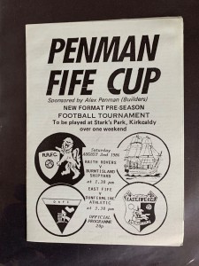 Raith Rovers v Burntisland Shipyard/East Fife v Dunfermline Ath(Penman Cup) 1986 for sale on Ebay