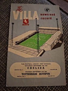 Aston Villa V Chelsea 14/09/1963 & Tottenham Hotspur 16/09/1963 Programme VGC for sale on Ebay