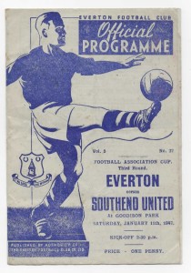 1946/47 FA Cup 3rd Round - EVERTON v. SOUTHEND UNITED for sale on Ebay